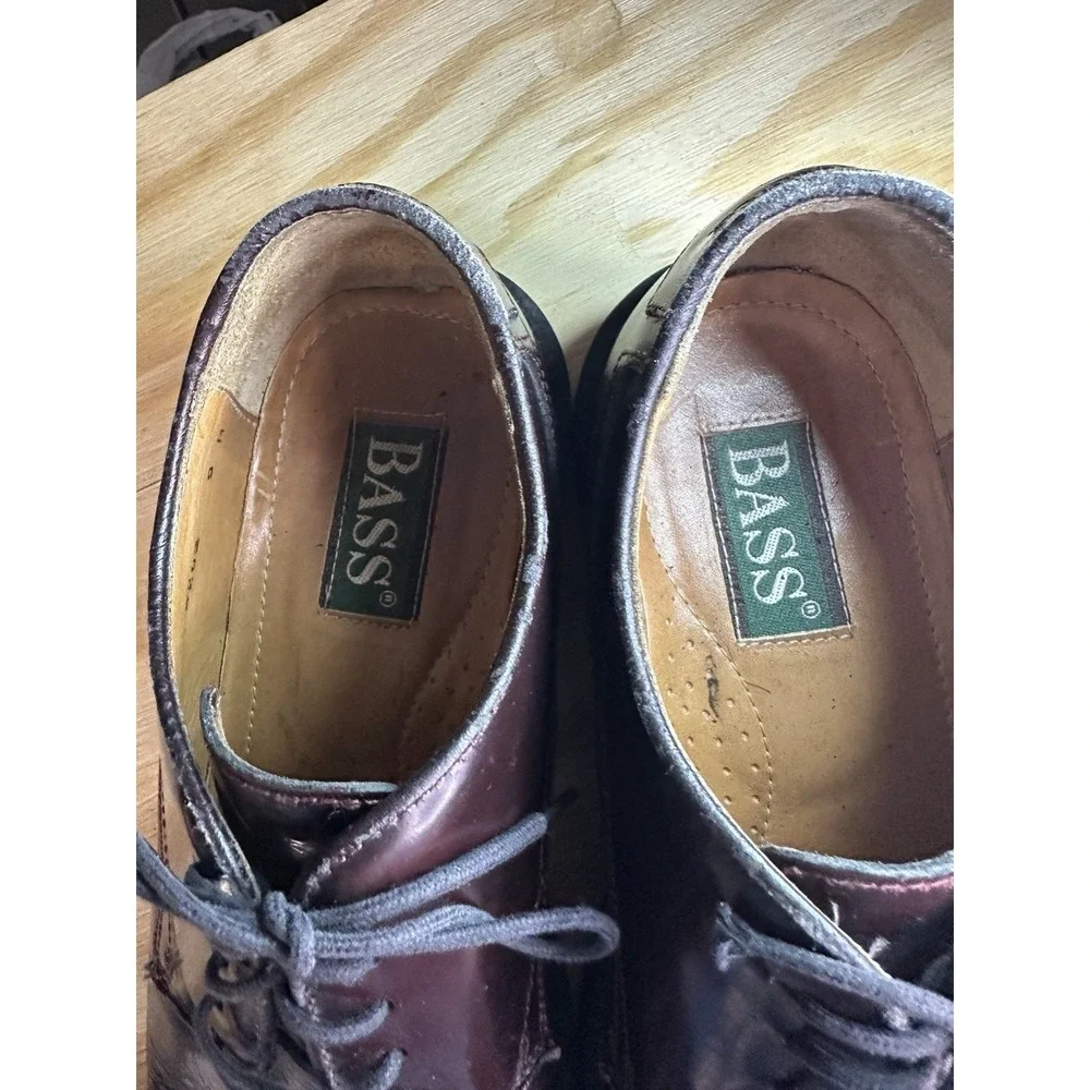Bass Men's Leather Cap Toe Oxford Dress Shoes – Size 9 M – Brown‎
